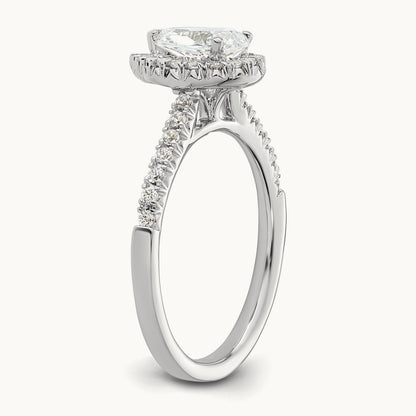 Pear Semi-Mount Engagement Ring, 0.25-0.50 ct tw Lab-Grown Diamond