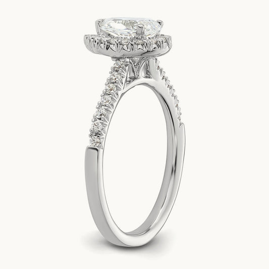 Pear Semi-Mount Engagement Ring, 0.25-0.50 ct tw Lab-Grown Diamond