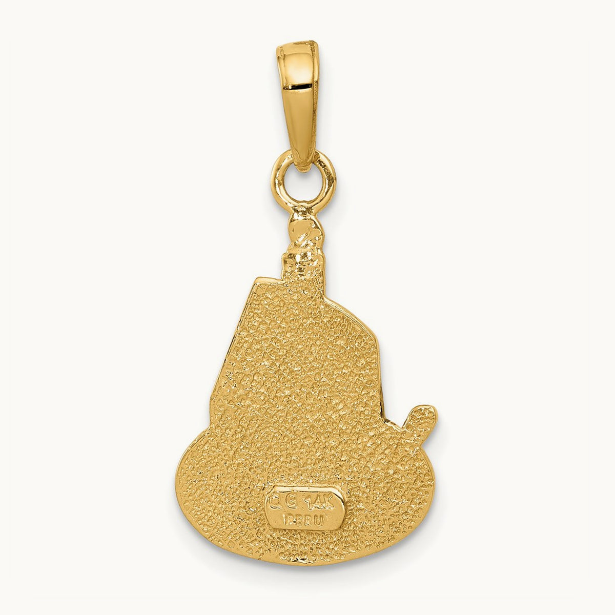 Slice of Cake with Candle HAPPY BIRTHDAY Pendant, 14K