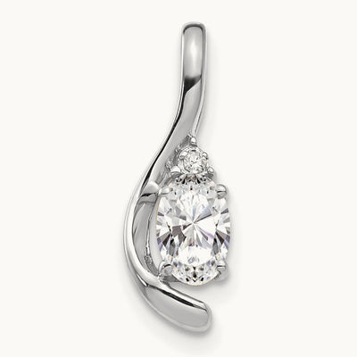 Topaz and Diamond Pendant — 14K White Gold