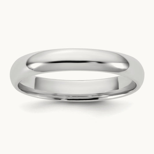 Lightweight Comfort Fit Band, 3.5mm, 10K White Gold