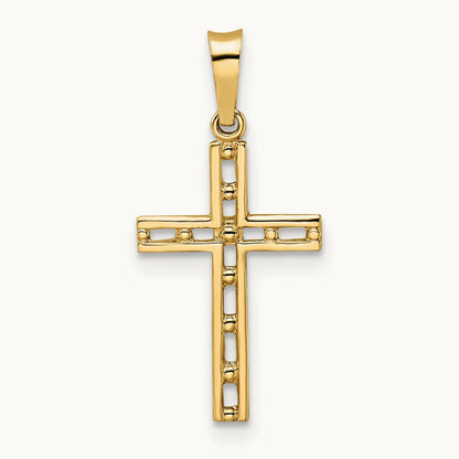 Polished Solid Cross Pendant — 23.71mm