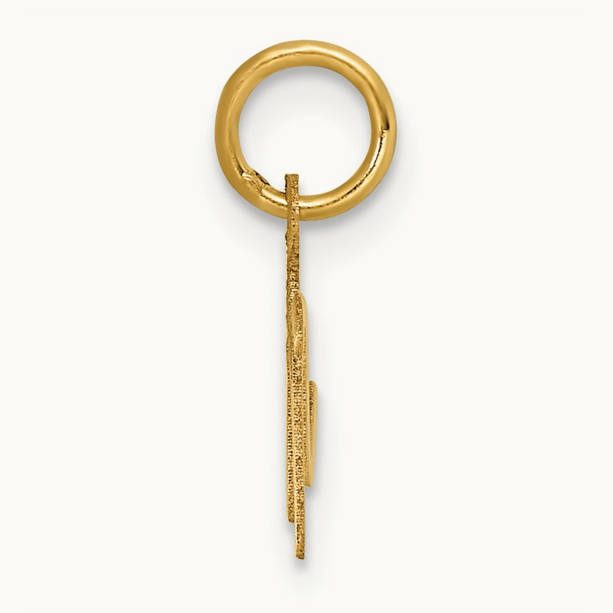 Uppercase Initial Charm — 14K Yellow Gold, M