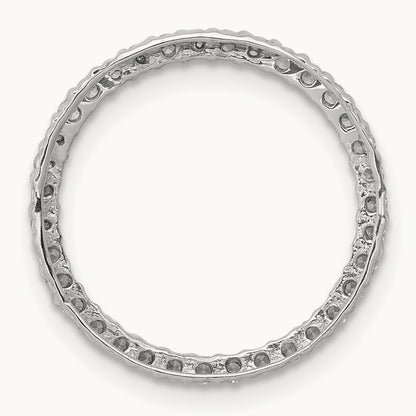 Diamond Circle Chain Slide — 14K White Gold, 17mm, 0.35 ct
