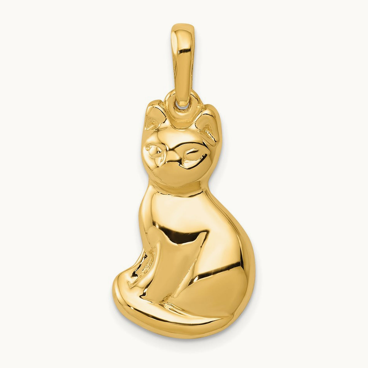 Cat Pendant, 14K