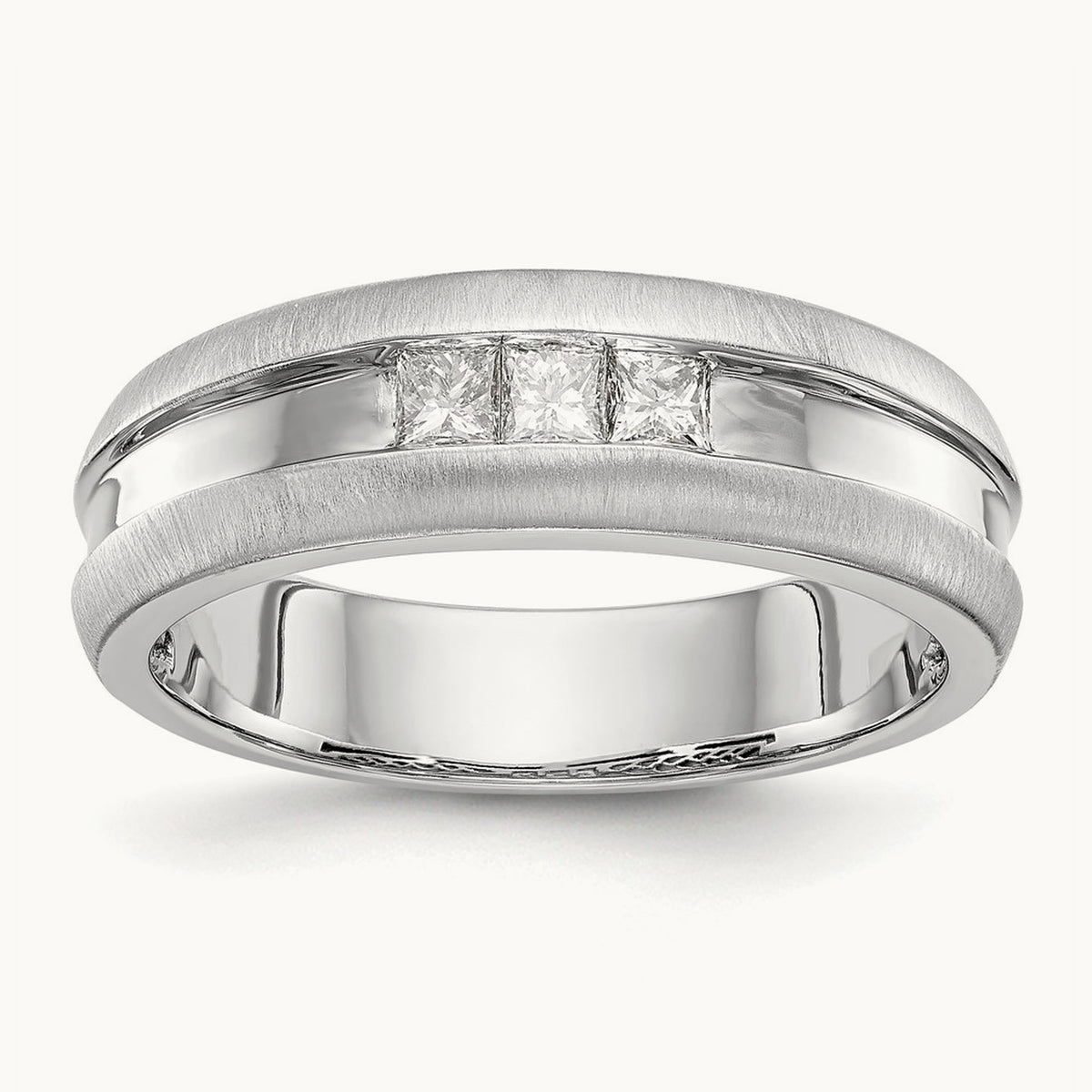 Diamond Men's Band, 14K White Gold