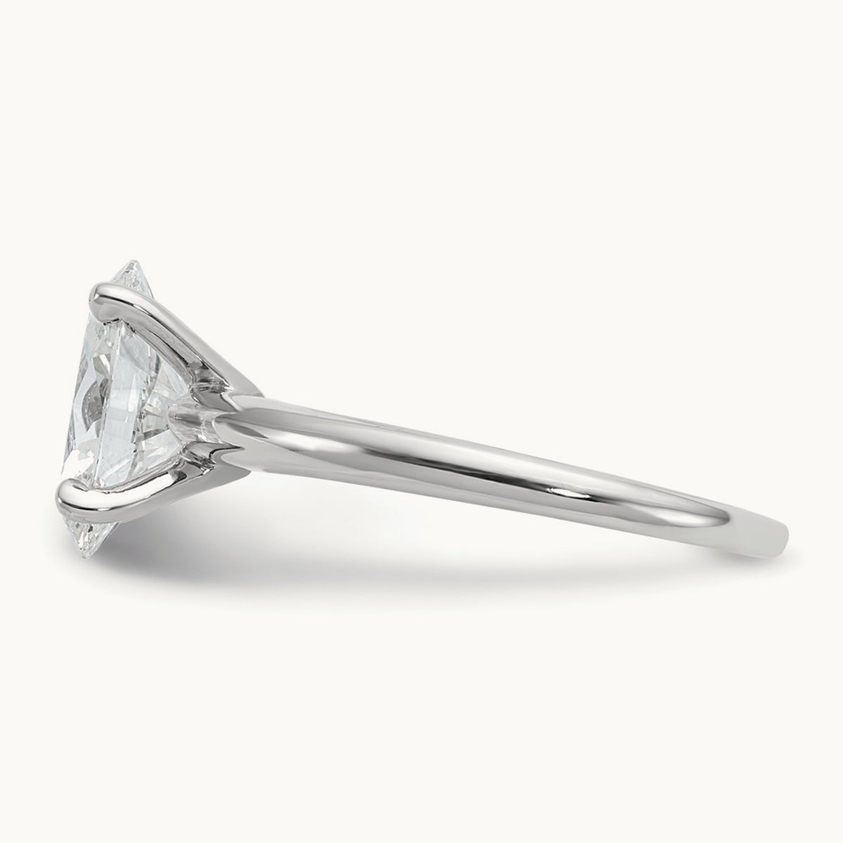 Oval Solitaire Engagement Ring, 0.50-5.00 ct tw Lab-Grown Diamond — 2 ct, 14K White Gold