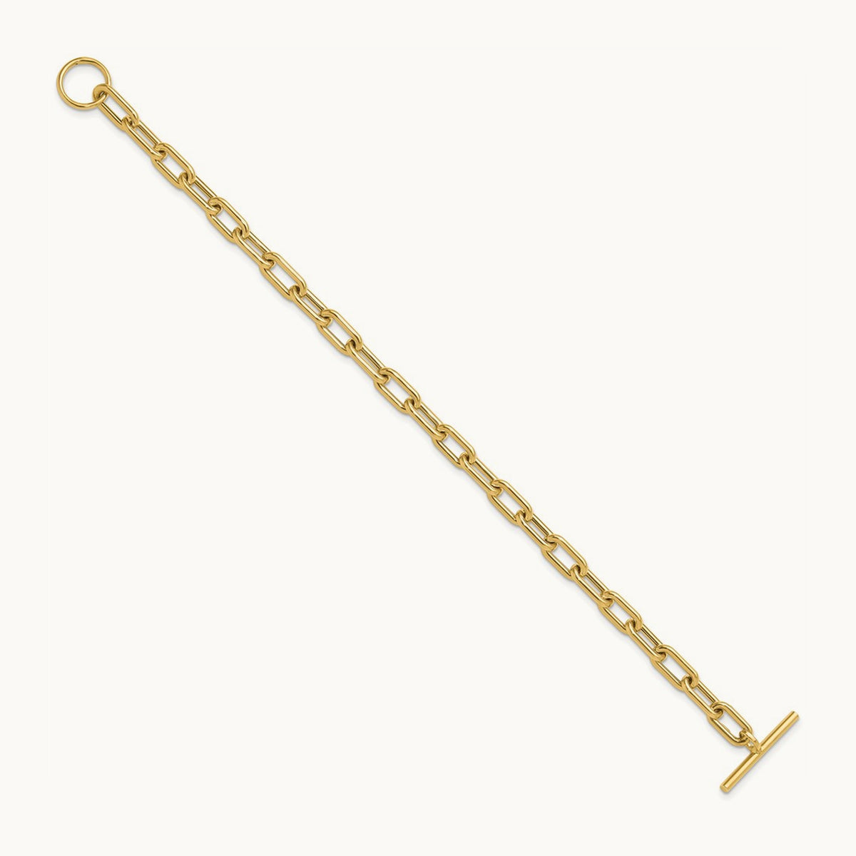 Polished Fancy Toggle Link Bracelet, 14K