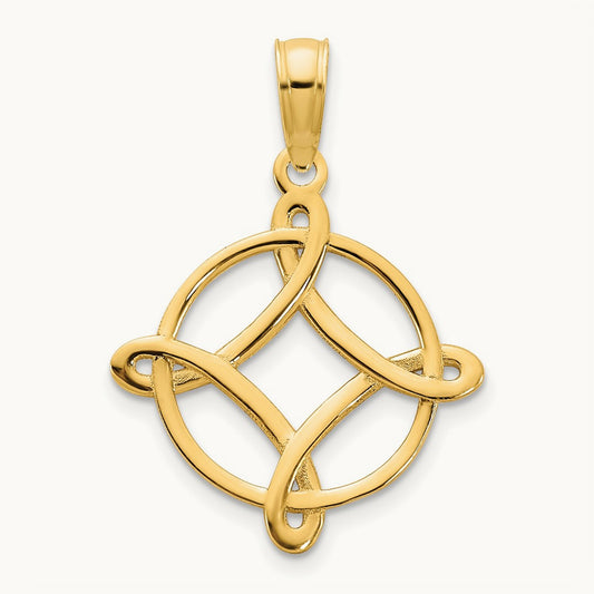 Fancy Design Pendant, 14K Yellow Gold