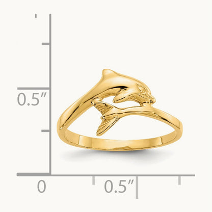 Dolphin Ring, 14K