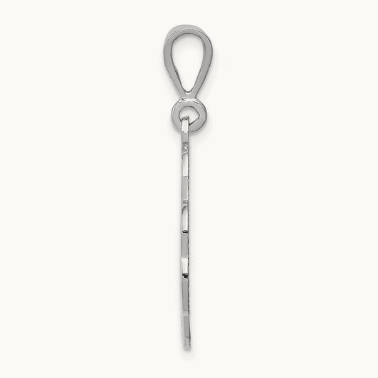 Trinity Clover Pendant, 14K White Gold