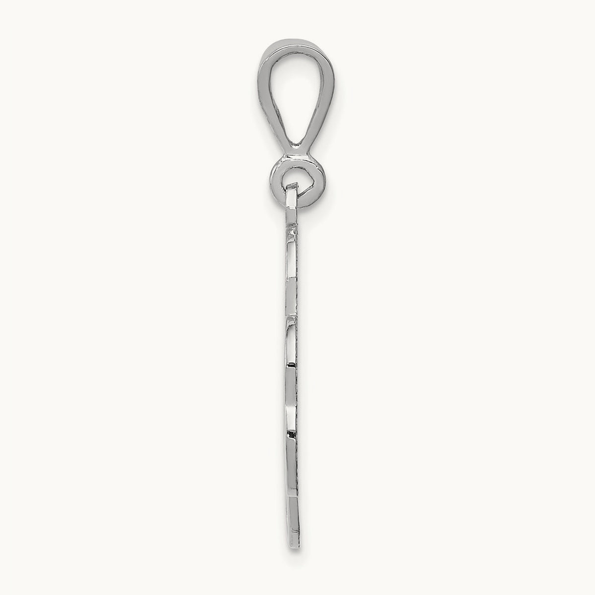 Trinity Clover Pendant, 14K White Gold