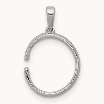Diamond Letter C Initial Pendant, 14K White Gold