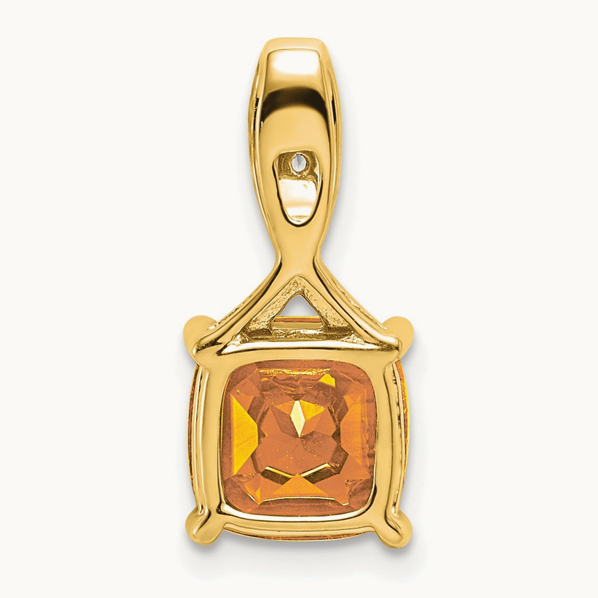 Cushion Citrine and Diamond Pendant — photo set
