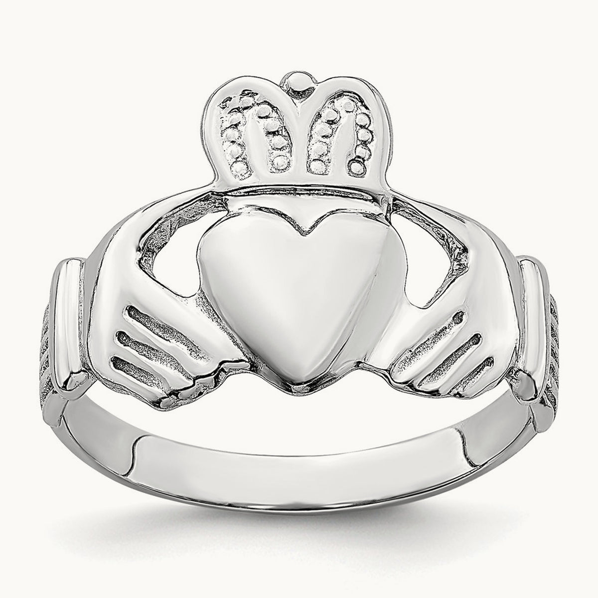 Claddagh Ring, 14K White Gold