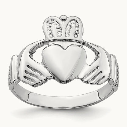 Claddagh Ring, 14K White Gold