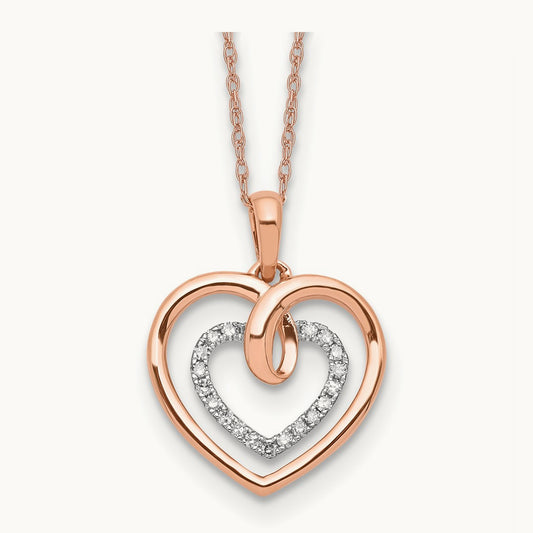 Heart Necklace, 0.10 ct tw Lab-Grown Diamond