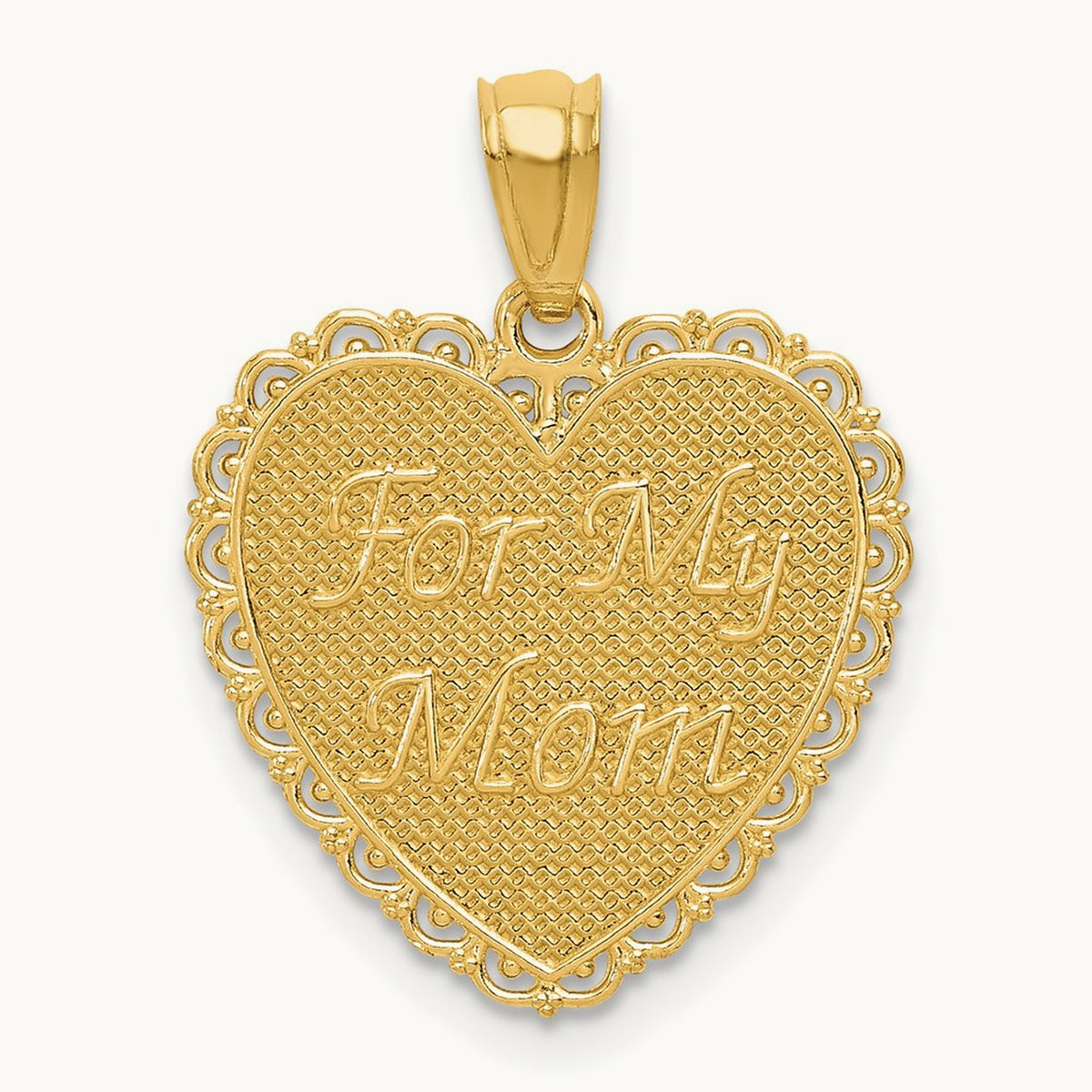 Reversible FOR MY MOM/ Thanks For Everything Pendant, 14K Gold