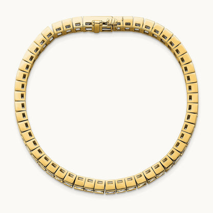 Princess Tennis Bracelet, 10.00 ct tw Lab-Grown Diamond — 14K Yellow Gold
