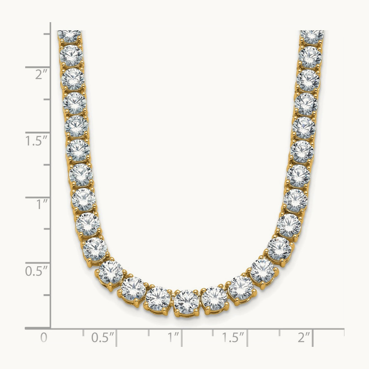 Straight Tennis Necklace, 34 3/8-45 1/2 ct Lab-Grown Diamond