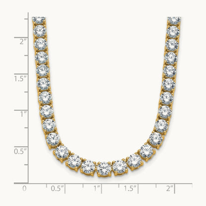Straight Tennis Necklace, 34 3/8-45 1/2 ct Lab-Grown Diamond