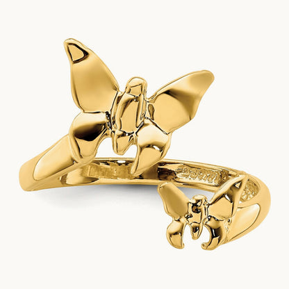 Polished Butterfly Toe Ring, 14K