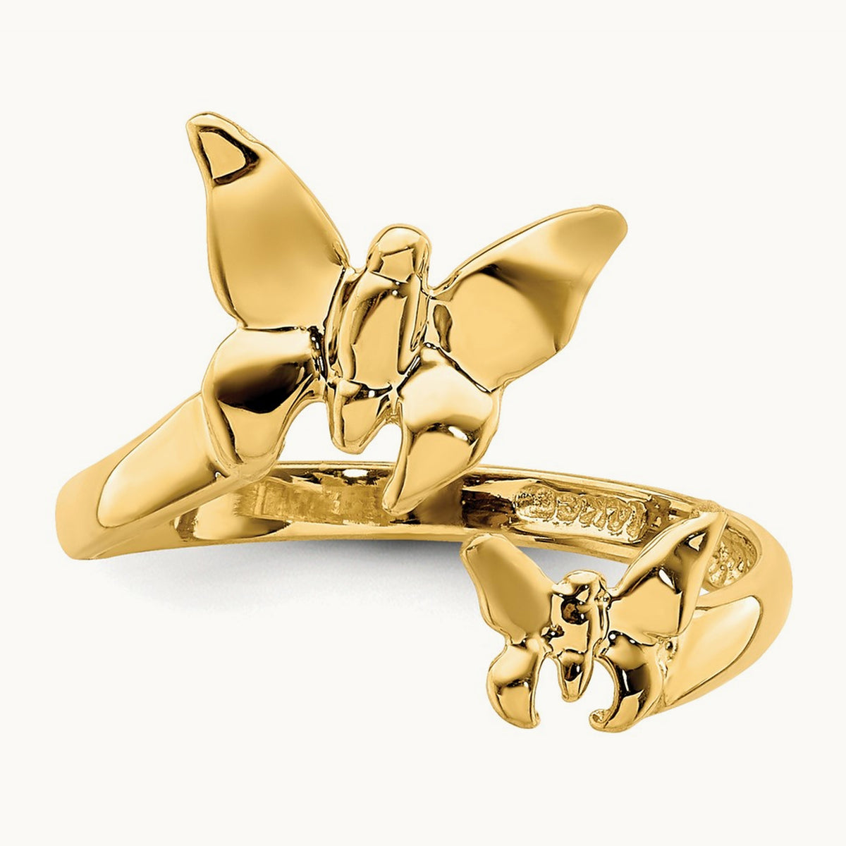 Polished Butterfly Toe Ring, 14K