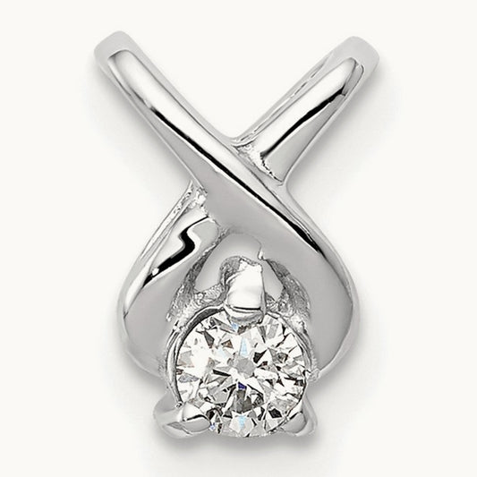 AA Diamond Chain Slide, 2.9mm, 14K White Gold