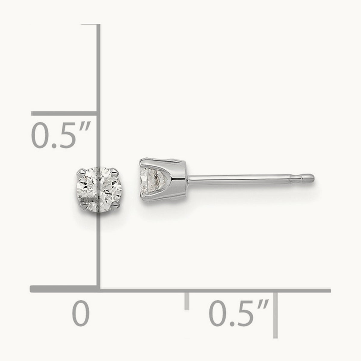 Complete Diamond Stud Earring — 5mm, 0.128 ct