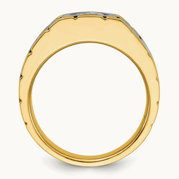 Two-tone Polished & Satin Men's Ring Mounting