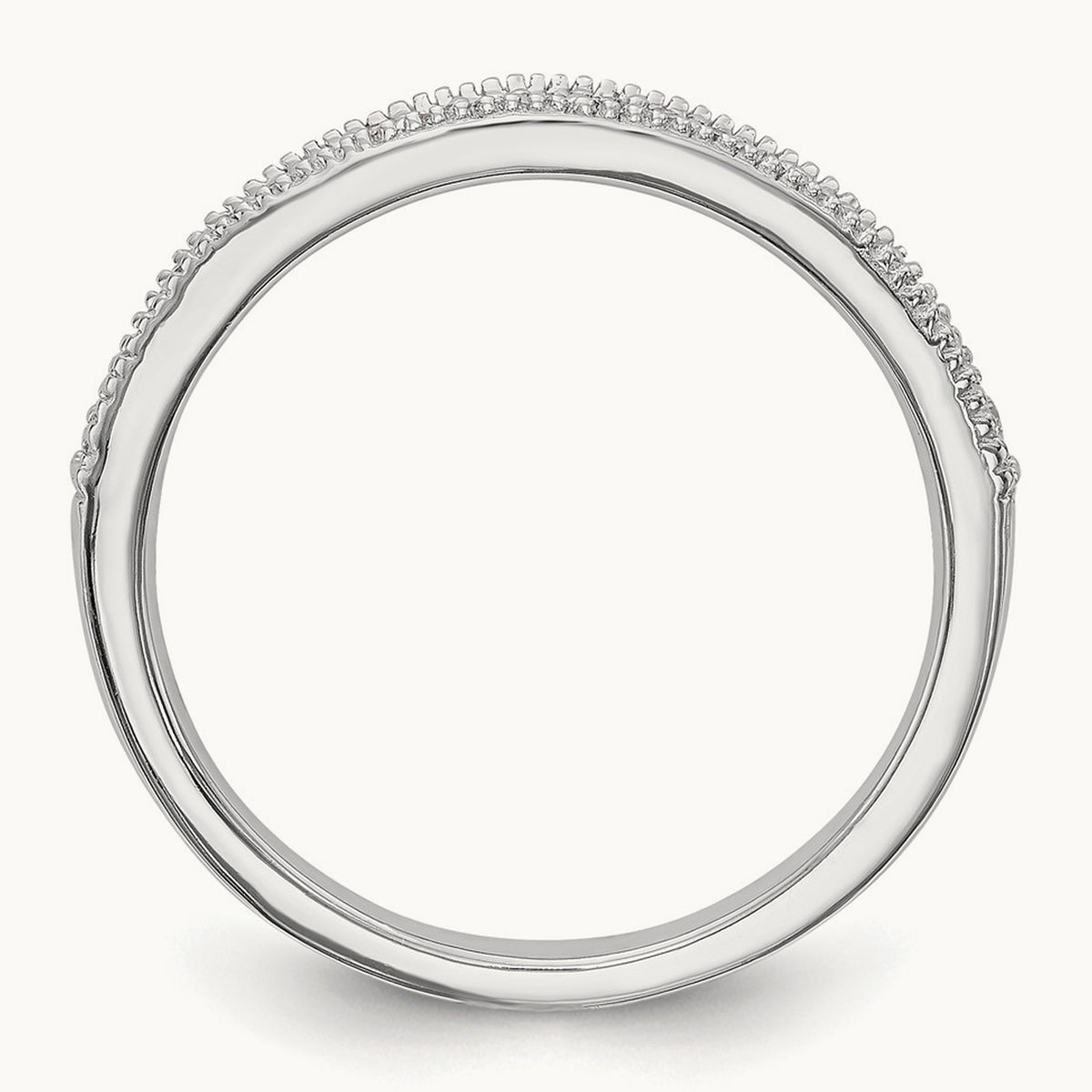 Diamond Wedding Band, 14K White Gold