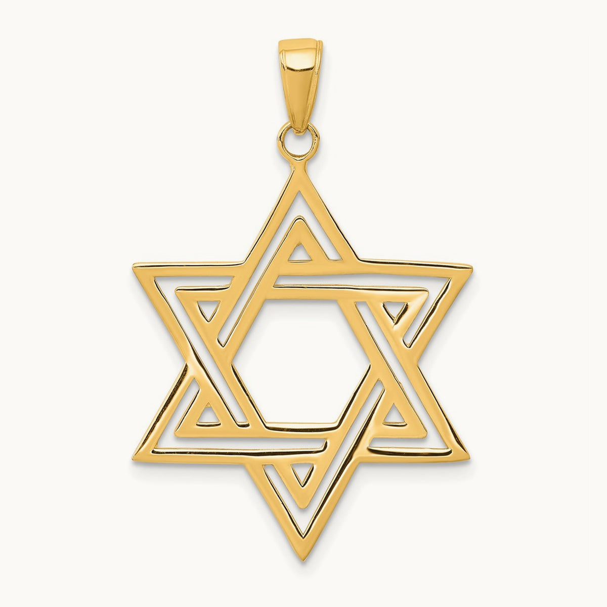 Solid Polished Star of David Charm — photo set