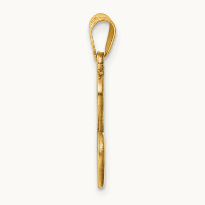 Script Letter S Initial Pendant, 14K