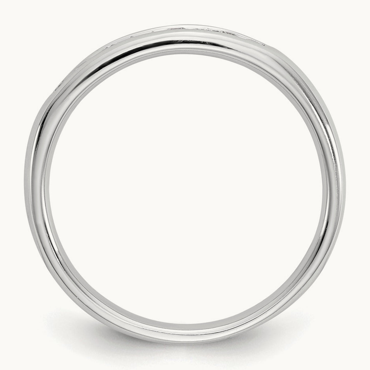 9-Stone Diamond Channel Band, 14K White Gold