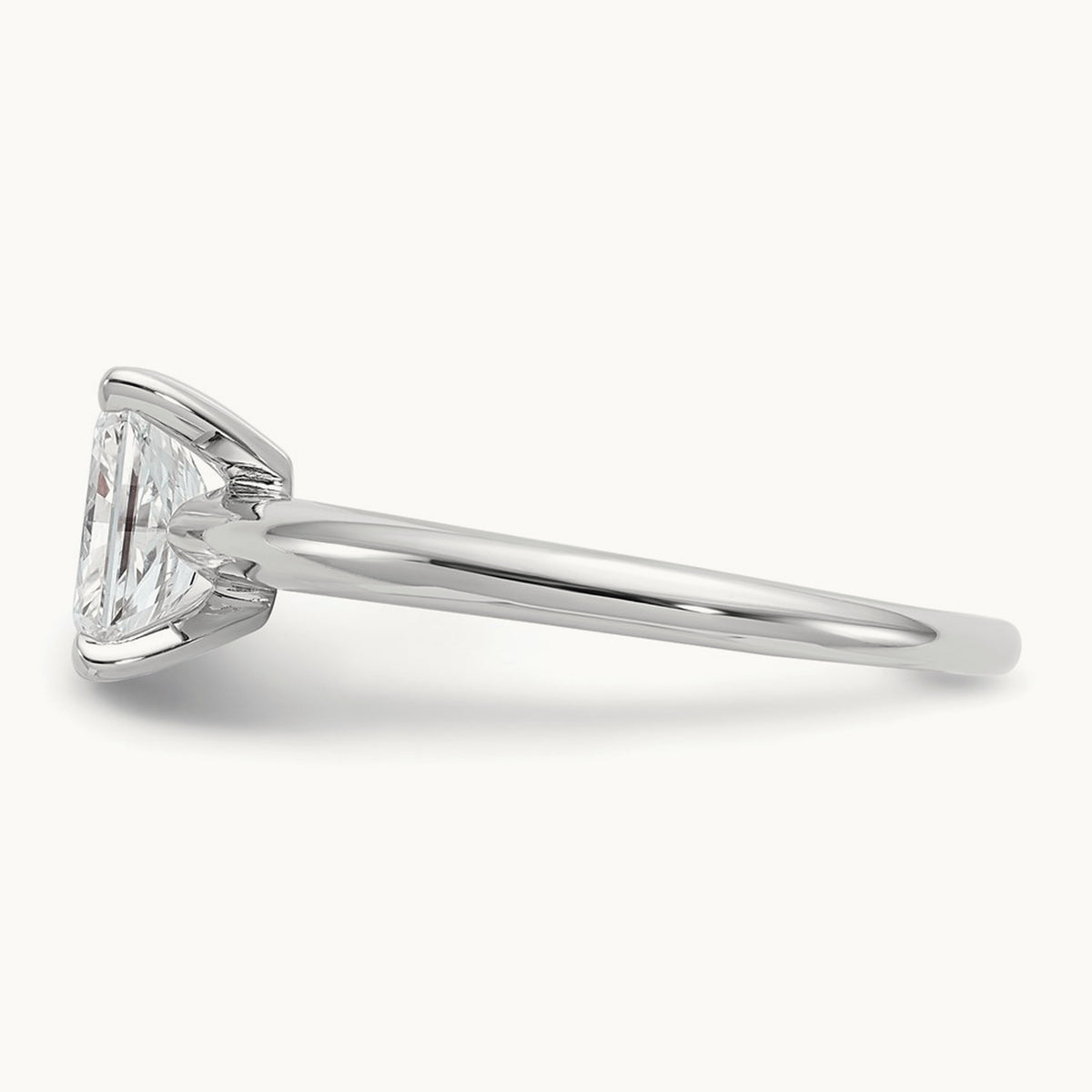 Radiant Solitaire Engagement Ring, 0.50-5.00 ct tw Lab-Grown Diamond — 1 ct, 14K White Gold