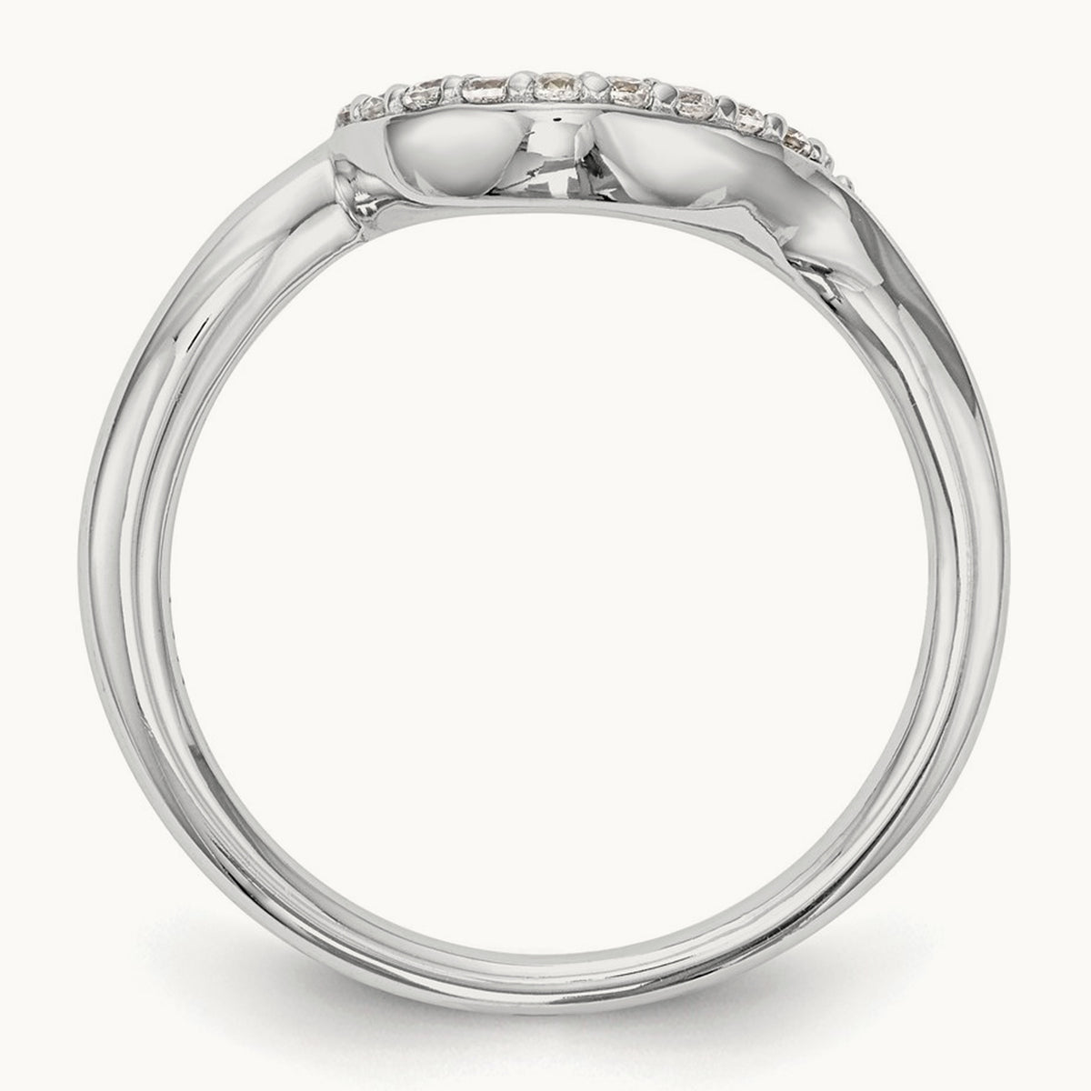Diamond Wedding Band, 0.09 ct tw, 14K Gold — 14K White Gold