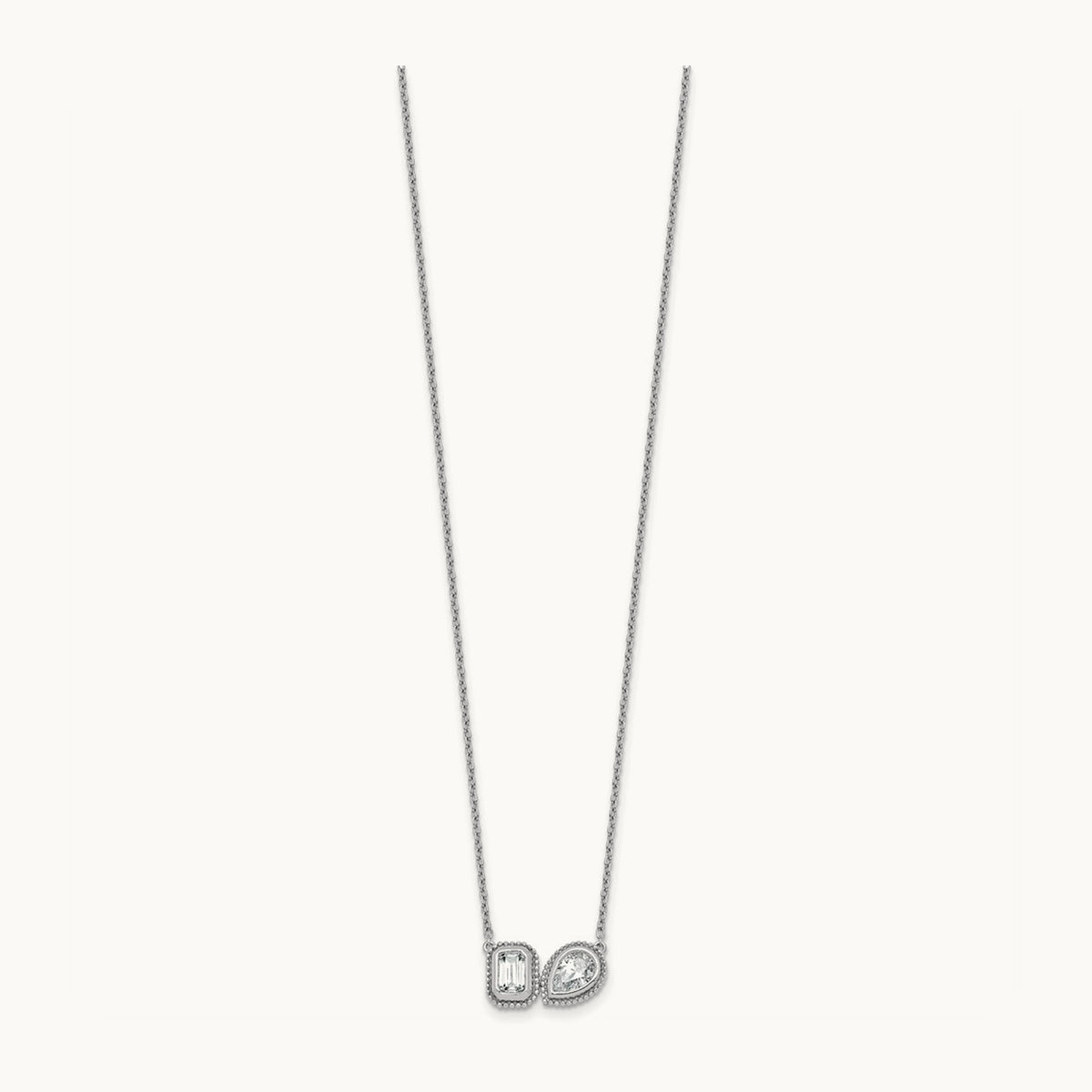2 Stone Necklace, 1.00 ct tw Lab-Grown Diamond