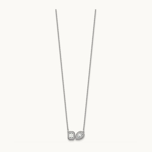 2 Stone Necklace, 1.00 ct tw Lab-Grown Diamond