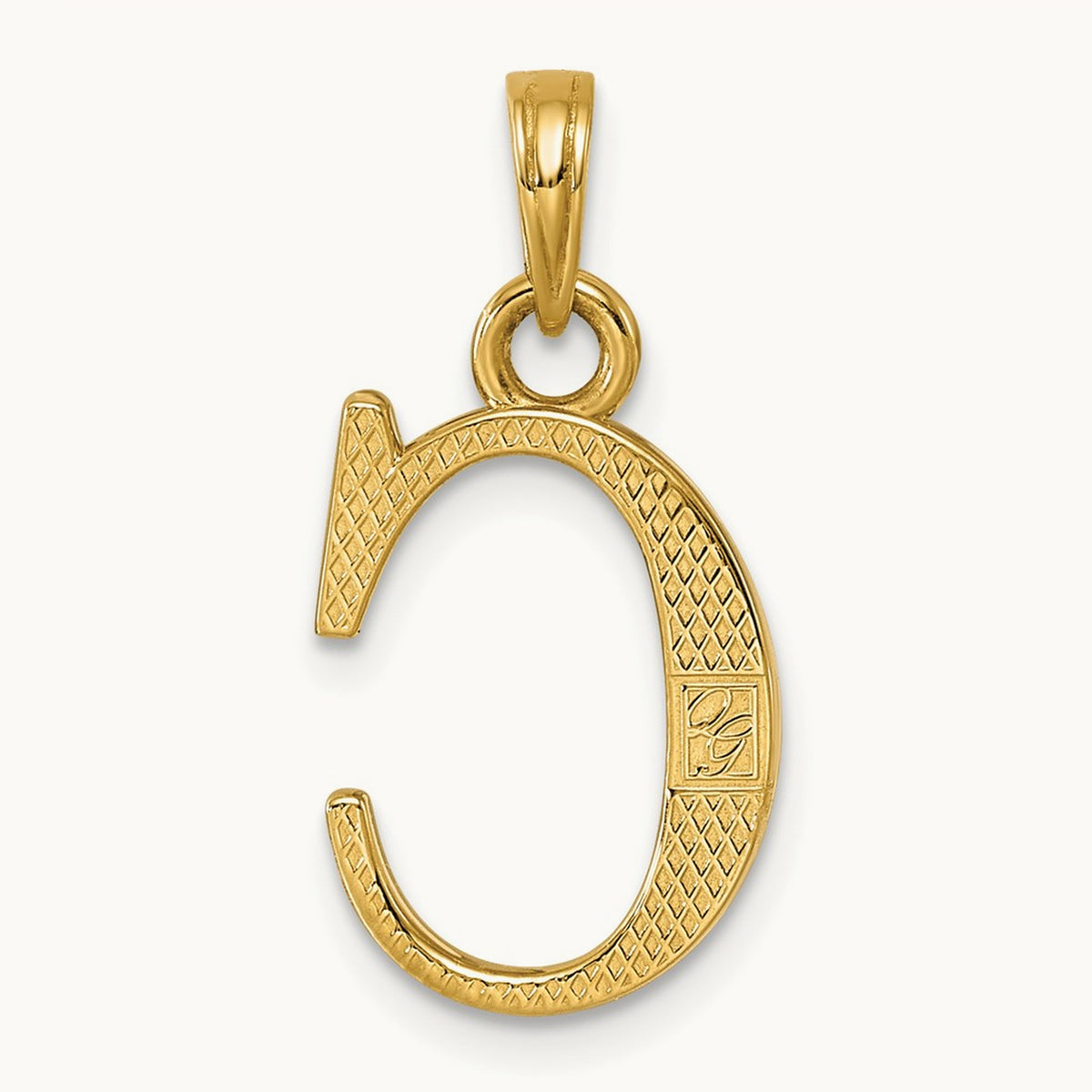 Initial Pendant — 18.14mm, C