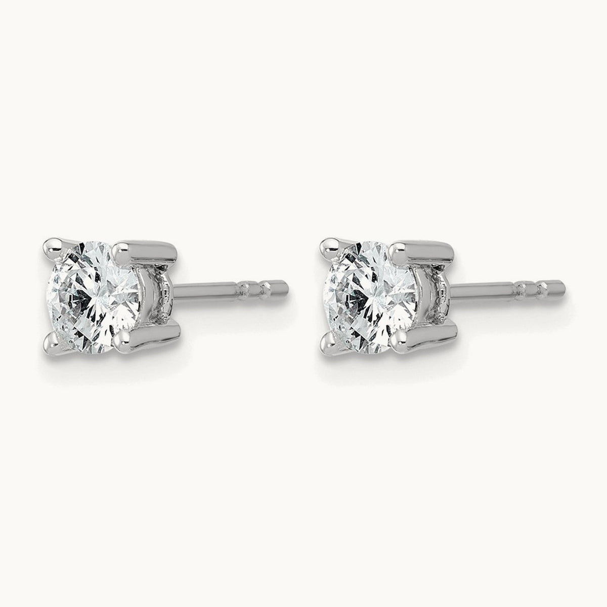 Round Heavyweight Stud Earrings, 0.10-7.00 ct tw Lab-Grown Diamond — 7/8 ct, 14K White Gold