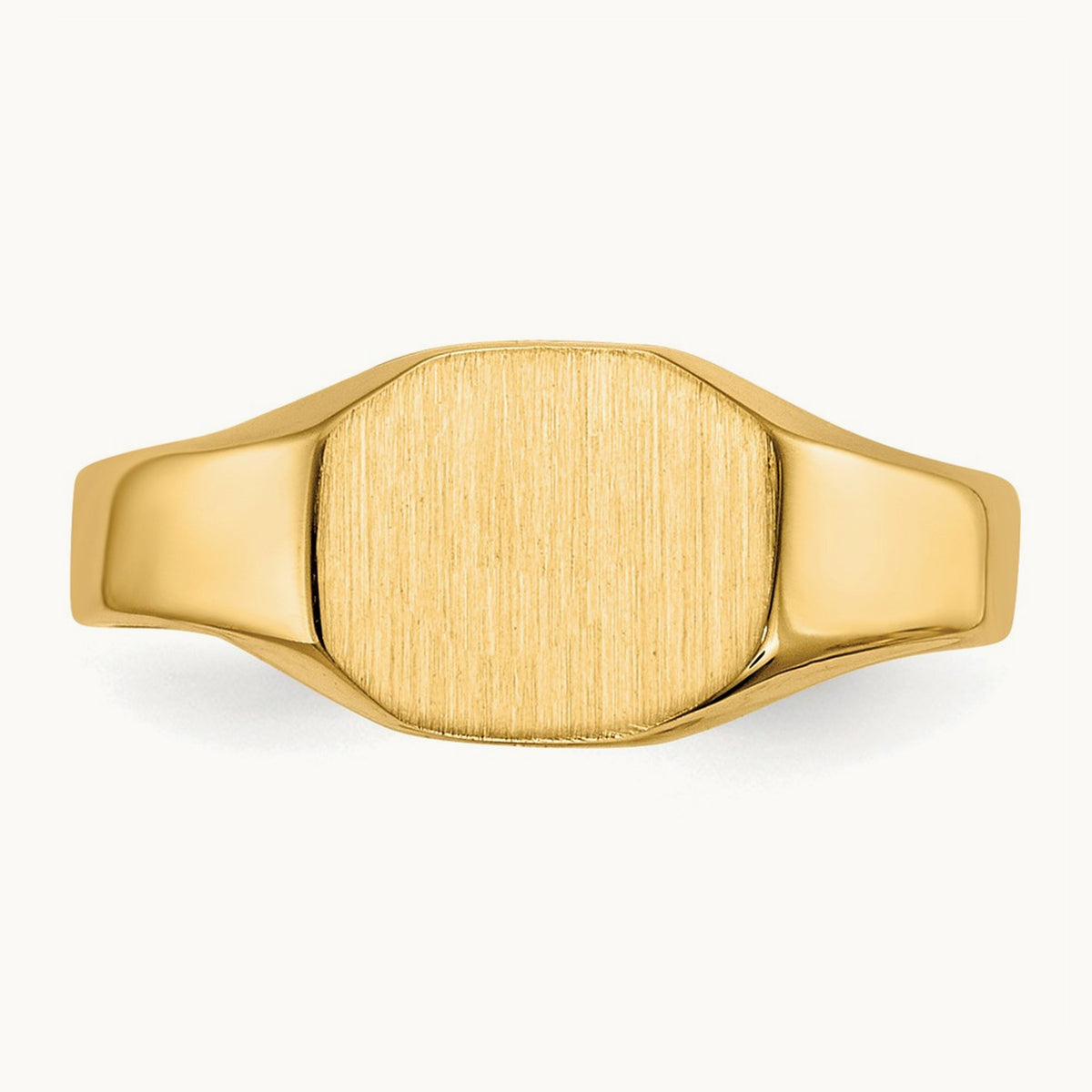 8.0x6. Closed Back Signet Ring, 25mm, 14K