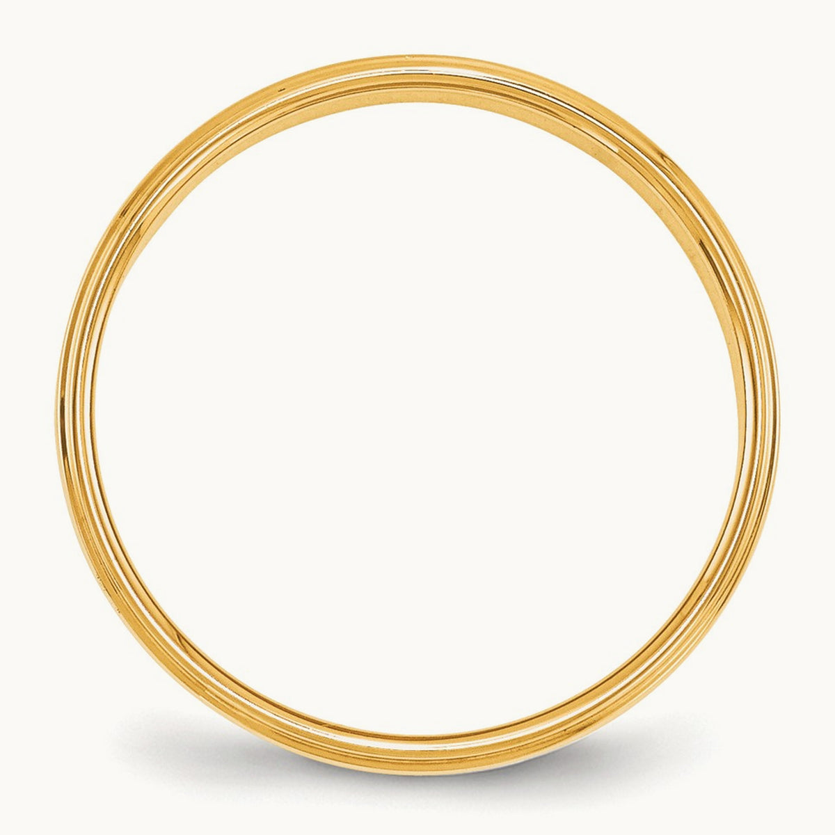 Flat with Step Edge Band, 4mm, 10K Yellow Gold