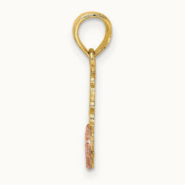 JESUS LOVES ME Charm, 14K Two-tone