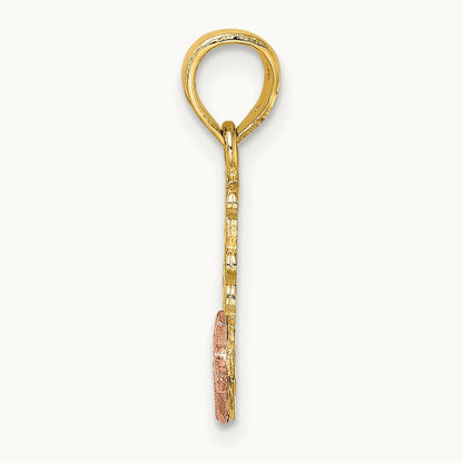 JESUS LOVES ME Charm, 14K Two-tone