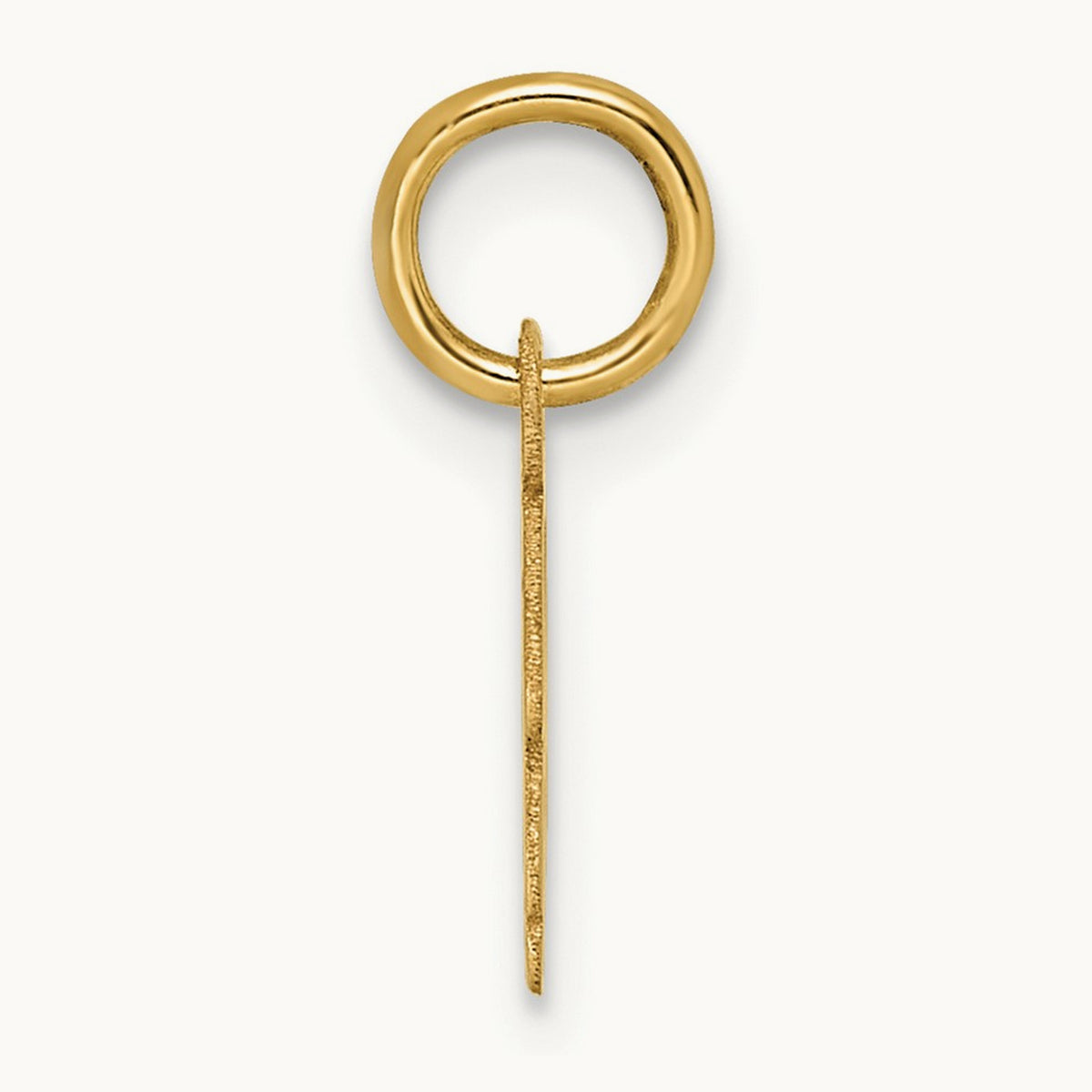 Uppercase Initial Charm — 14K Yellow Gold, B