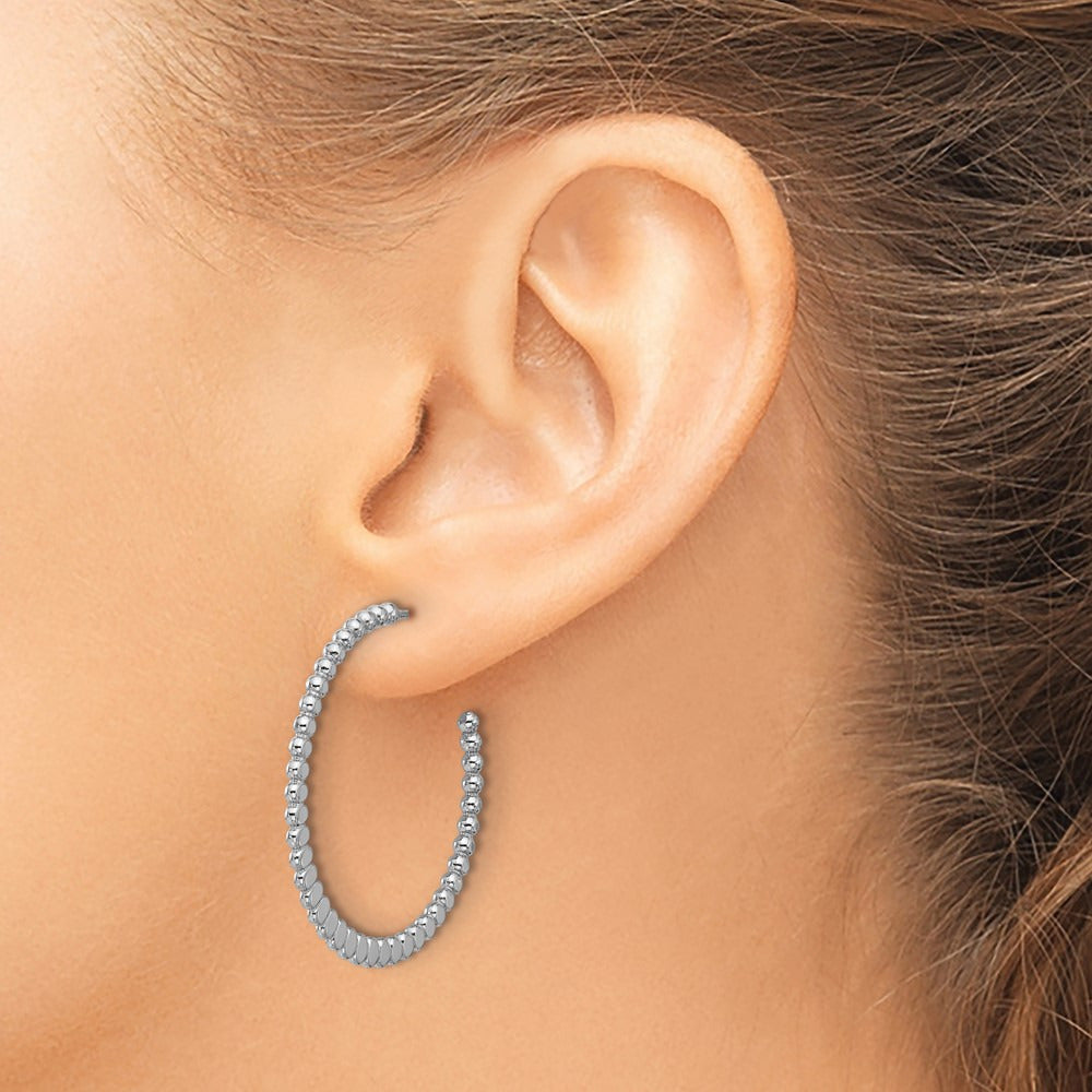 Polished J-Hoop Earrings — Leslie's — 32.5mm