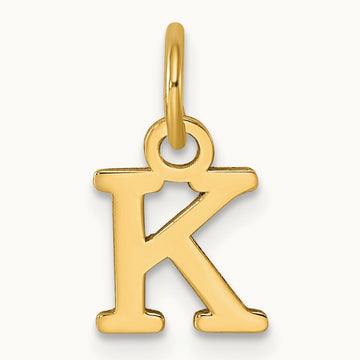 Cutout Letter K Initial Pendant, 14K Yellow Gold