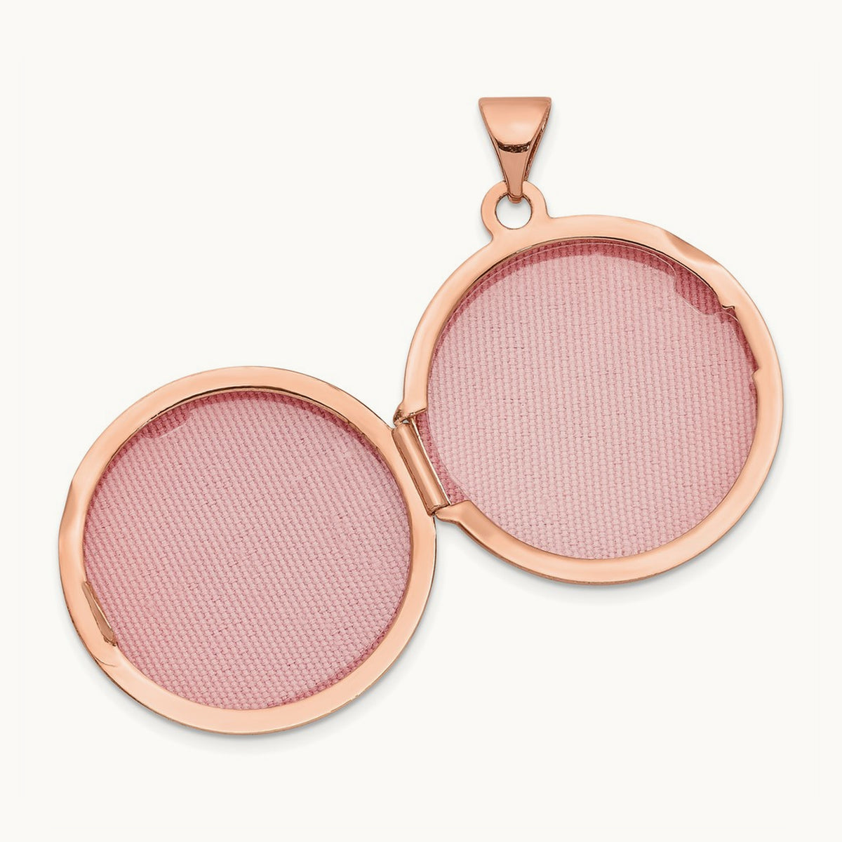 Round Locket, 20mm, 14K Rose Gold