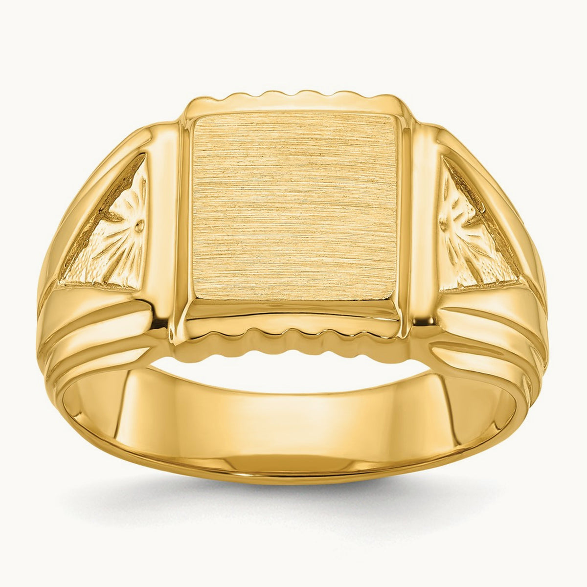 Men's Square Signet Ring — IBGoodman — photo set