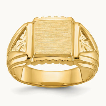 Men's Square Signet Ring — IBGoodman — photo set